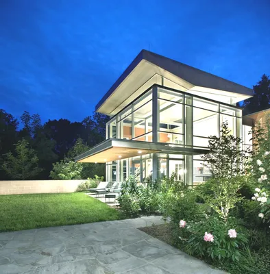 Дом из стекла и металла: Chapel Hill House в американском стиле