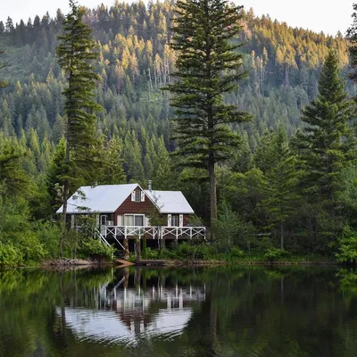 Обои озера, берегу, house, раздел Природа, размер 1920х1080 full HD -  скачать бесплатно картинку на рабочий стол и телефон