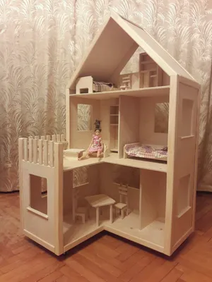 Угловой кукольный домик – купить в интернет-магазине на Ярмарке Мастеров с  доставкой | Домики, Деревянный кукольный домик, Дом для барби