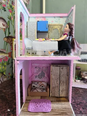 Розовый домик для почти Enchantimals / Кукольный домик своими руками, как  сделать / Бэйбики