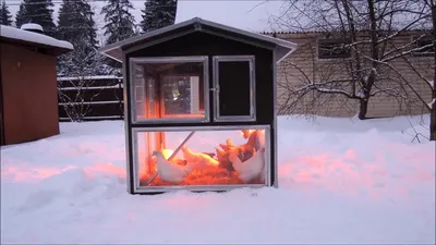 Утеплённый домик с выгулом \"Зимняя мечта\" от CrazyFerma - YouTube