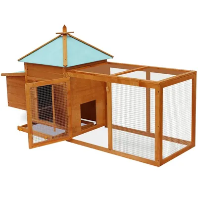 PawHut Henhouse Внешний деревянный интегрированный поднос для очистки  одиночный дом для кур клетка для животных Pequenos курица - купить по  выгодной цене | AliExpress