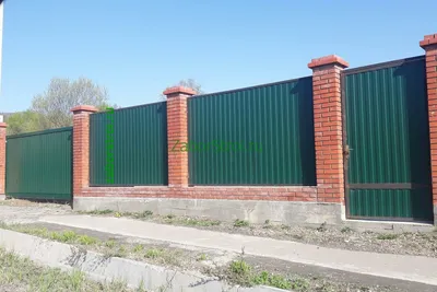 Забор из профнастила 100 метров с воротами и калиткой в Туле. Цены с  установкой.