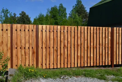 Забор из деревянного штакетника своими руками для дачи: чертеж, крепление к  металлическим лагам