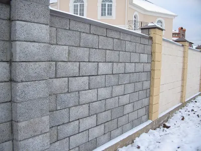 Забор из керамзитных блоков под ключ в Оренбурге | Цена с установкой