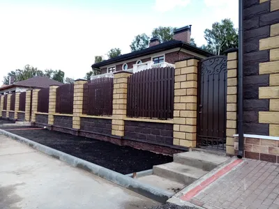 Фотографии работы: Забор цокольный из облицовочных блоков Русь2