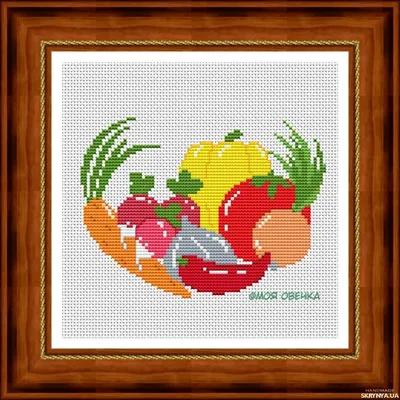 Купить Схема для вышивки крестом Сочные овощи | Skrami.ru