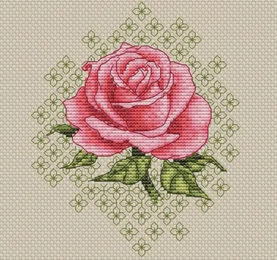 Роза» — бесплатная схема вышивки - EPattern - Схемы вышивки крестом. Блог о  вышивке.