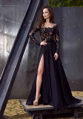 Платье с кружевными рукавами Lanesta Menfi | Купить вечернее платье в  салоне Валенсия (Москва)