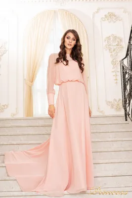 Розовые вечерние платья длинные купить в Москве – Цена в интернет-магазине  PrincessDress
