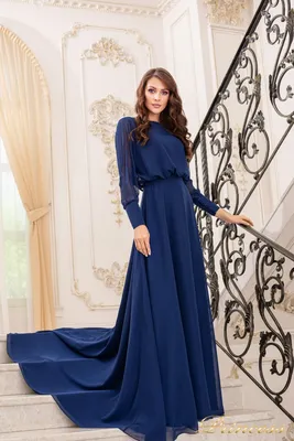 Вечерние платья в пол с длинным рукавом купить в Москве – Цена в  интернет-магазине PrincessDress
