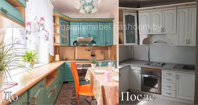 Реставрация кухни в Минске | Реставрация кухонных фасадов | Покраска фасадов  кухни, замена