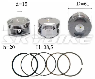 Поршень на квадроцикл 4 такта, 170 кубов, 61 мм, skybike HYPER 200, новые  оригинальные запчасти, Китай