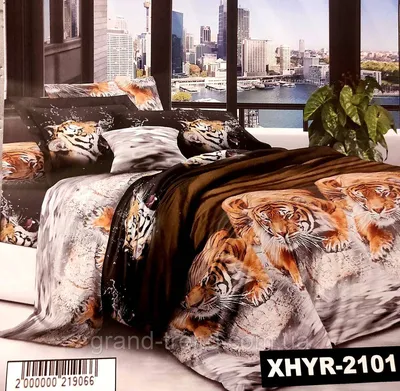 3D Постельное белье двуспальное - Тигры охотятся: продажа, цена в  Хмельницком. Комплекты постельного белья от \"Інтернет магазин GRAND-TREND\"  - 740456057
