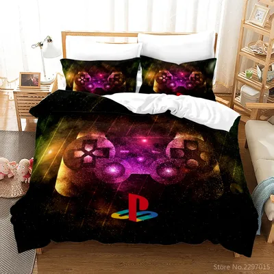 Горячая Распродажа PlayStation 3d комплект постельного белья, популярный  геймпад, постельное белье с принтом, пододеяльник для мальчиков и девочек,  наволочка, лучший подарок - купить по выгодной цене | AliExpress