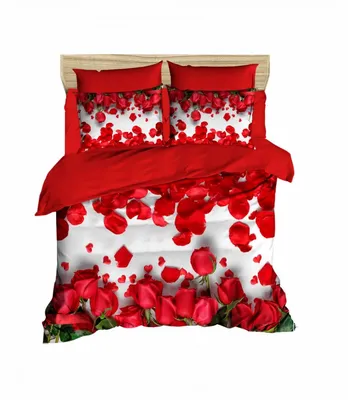 Романтичное постельное белье 3D ранфорс Red Roses. Купить Романтичное постельное  белье 3D ранфорс Red Roses в интернет магазине Постель маркет (Киев,  Украина)