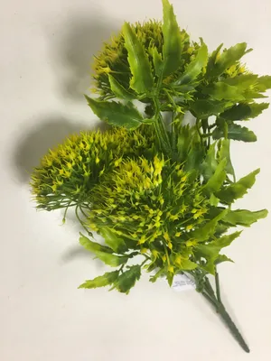Соцветие лука цвет желтый зелень искусственная купить в Москве, Для букетов  из мыла недорого