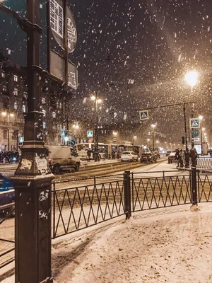 Вечерняя зимняя улица - 38 фото