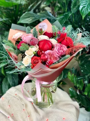 Купить «Зимний букет чудесный» с доставкой в Чите - «Flowers World»