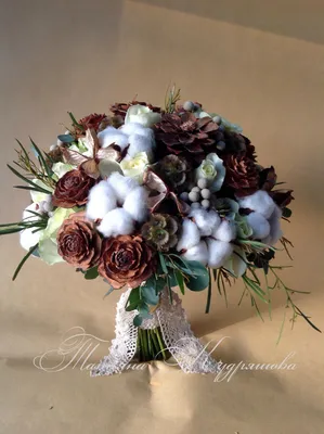 Зимний букет невесты | Зимние свадебные букеты, Рождественские цветы,  Свадебные цветочные композиции