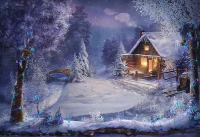 Сказочный новогодний зимний лес - 69 фото