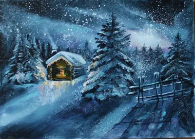 Картина Сказочный домик в лесу ᐉ Стеценко Светлана ᐉ онлайн-галерея Molbert.