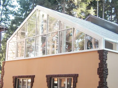 Зимний сад на крыше - решение для небольших домов | Строительство  загородных домов из газобетона, кирпича и дерева