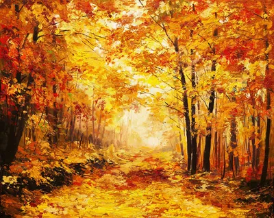 Золотая осень в лесу | Обои для телефона