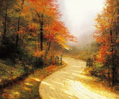 Картина осенний пейзаж \"Золотая осень\" — купить в интернет-магазине по  низкой цене на Яндекс Маркете