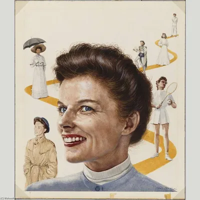 Качественные Печати В Музеях | Кэтрин Хепберн , 1952 по Boris Chaliapin |  WahooArt.com