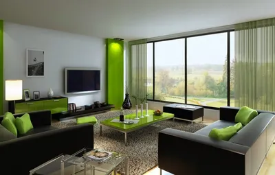 Дизайн зеленой гостиной: выбор оттенков и сочетаний