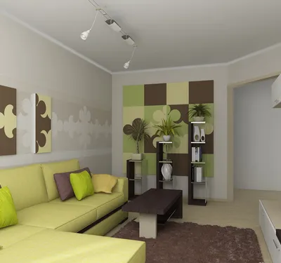 Дизайн гостиной с зеленым диваном (60 фото)