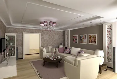 Просторная гостиная 18 кв.м с угловым диваном ➤ смотреть фото дизайна  интерьера