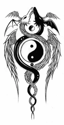 Pin by carina-san on Dibujos | Dragon yin yang tattoo, Yin yang art, Yin  yang tattoos