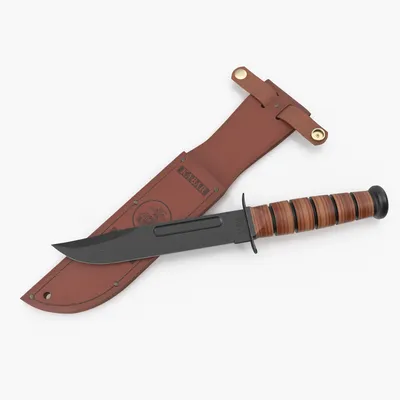 Нож в чехле USMC Ka-Bar with Leather Sheat (336553) 3D модель - Скачать 3D  модель Нож в чехле USMC Ka-Bar with Leather Sheat (336553) | 336553 |  3dbaza.com