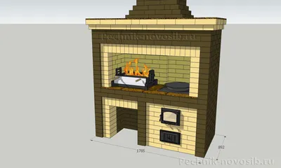 Чертежи барбекю печей из кирпича своими руками | Кирпич, Барбекю, Мангал