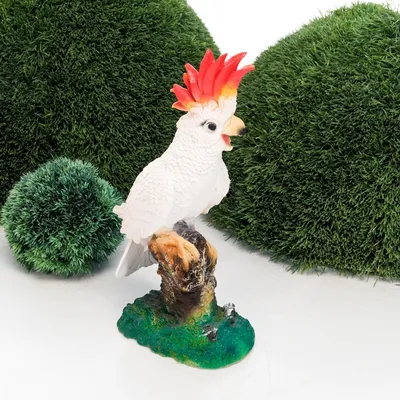 Яркий яркий попугай, модель какаду, декоративные фигурки, когнитивные  игрушки - купить по выгодной цене | AliExpress