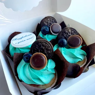 Капкейки с надписью, Confectionery \u0026 Bakery Izhevsk, buy at a price of 700  RUB, Cupcakes on Pinky Winky with delivery | Flowwow