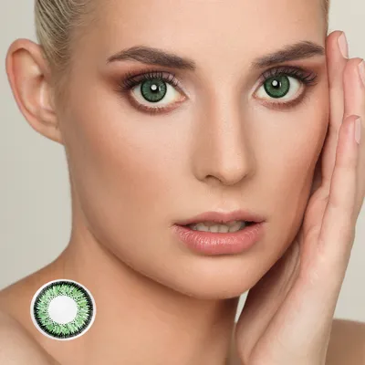 Цветные контактные линзы ILLUSION ELEGANCE 3 месяца, 0.00 / 14 / 8.6,  зеленый, 2 шт. — купить в интернет-магазине OZON с быстрой доставкой