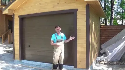 Каркасный гараж для загородного дома - YouTube