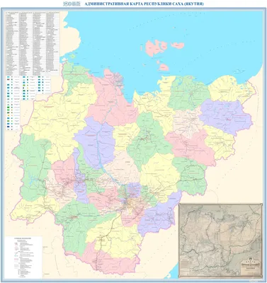 Карта дорог Якутии — Инфокарт
