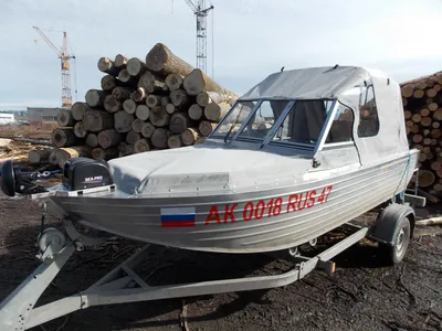 Ходовой тент на лодку Трайдент-450ФИШ купить - Тент для лодки, катера