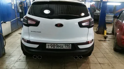 Раздвоенный выхлоп на Киа Спортейдж 3 (Kia Sportage 3) - ВЫХЛОП и ЧИП