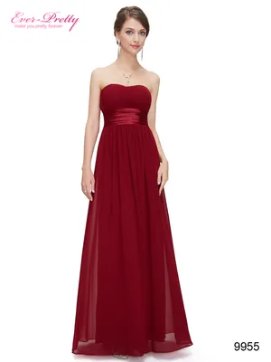 Классическое бордовое платье в пол | Классические длинные платья  Ever-pretty. Вечерние платья