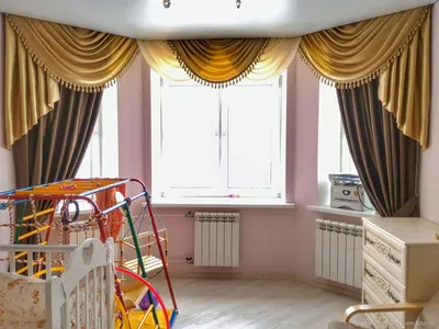 Классические шторы с ламбрекеном в спальню – купить на Ярмарке Мастеров –  OVR0CRU | Шторы, Москва