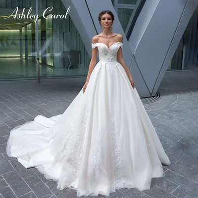 Свадебное платье Эшли Карол 2022, классическое свадебное платье с открытыми  плечами, аппликацией из бисера, с открытой спиной, милое платье Vestidos De  Novia - купить по выгодной цене | AliExpress