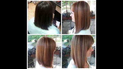 Модное колорирование на темные волосы Fashionable coloring on dark hair