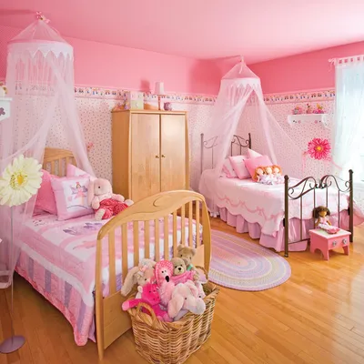 Дизайн детской комнаты для двух девочек
