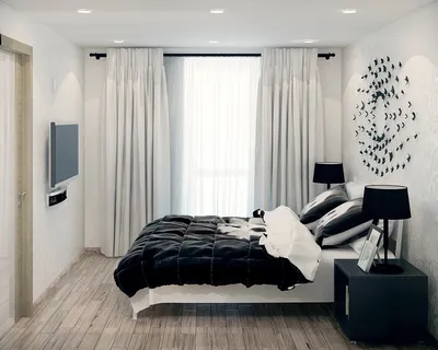 Черно белая спальня: 60+ фото примеров и идей оформления