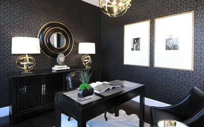 Дизайн комнаты с чёрными стенами, идеи оформления - 45 фото